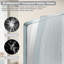44 à 48 po X P 74 po H Porte de douche coulissante simple sans cadre Verre transparent-121564190