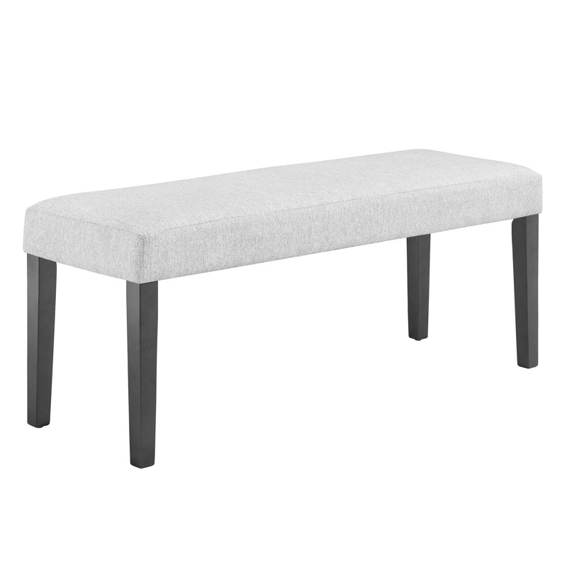 Banc rembourré Mickell, Gris clair