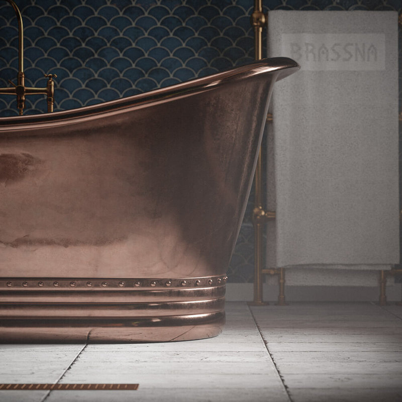 1800mm x 800mm Freestanding Copper Bathtub