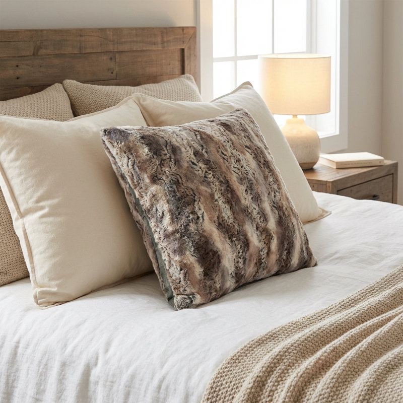 Elegant Brandy Fox Pillow Cover & Insert, 20" x 36", Lumbar Pillow