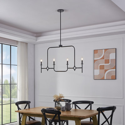 Luminaire suspendu linéaire à 4 lumières Nakhai