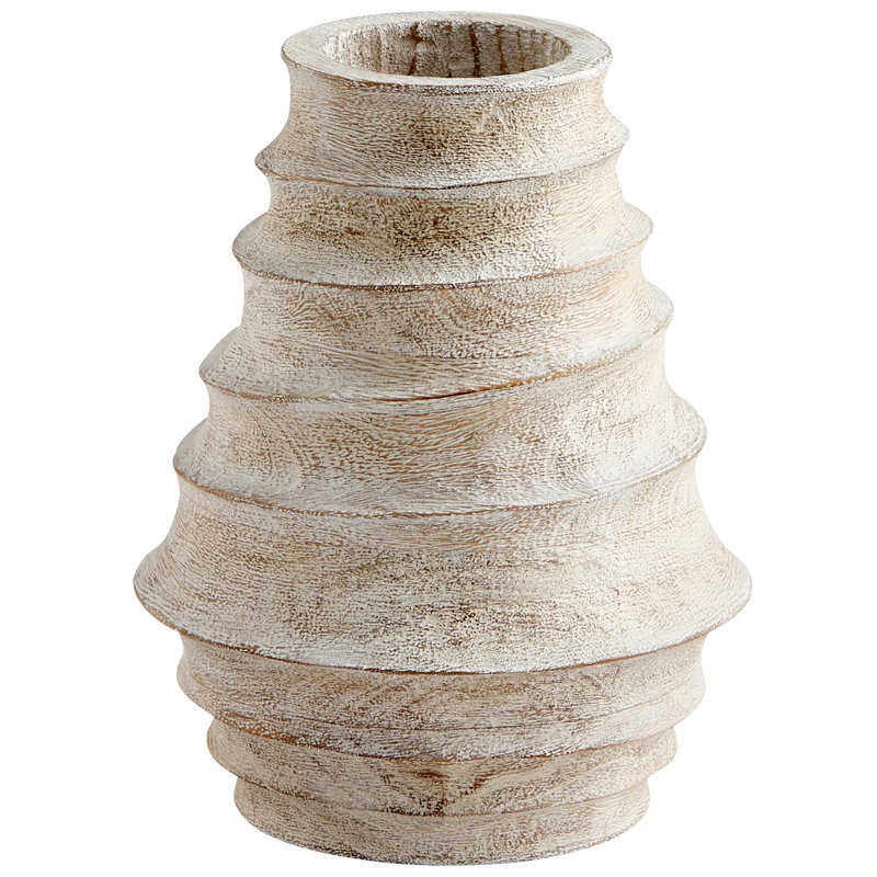 Giorgio Handmade Wood Table Vase, 17.25" H x 9" W x 9" D