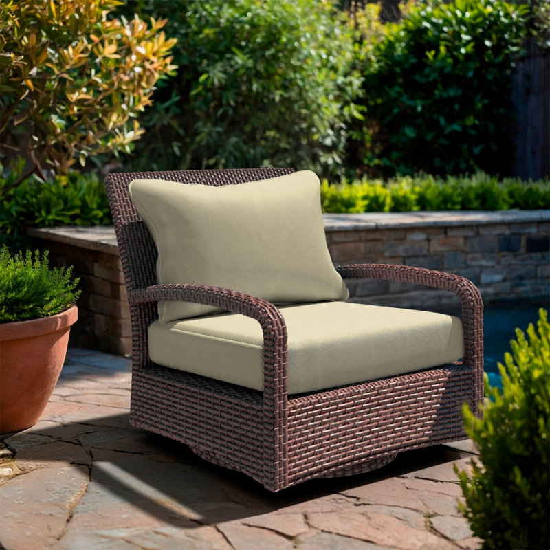 Deep Seat Cushion, 24" X 48" X 5.5", Premium Memory Foam Core With Rolled Front & Boxed Edge Seat, Sunbrella Fabric, Patio Cushions For Outdoor Sofas & Loveseats