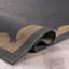Tapis tissé à plat en jute gris foncé / naturel à bordure festonnée-1916032413-1916032410