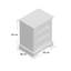 Castillon 3 Drawer Bedside Table