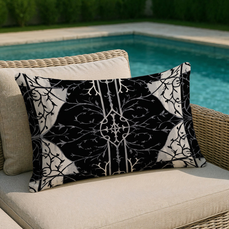 Stealth Bloom Indoor And Outdoor Throw Pillow, Rectangle 20"H x 14"W