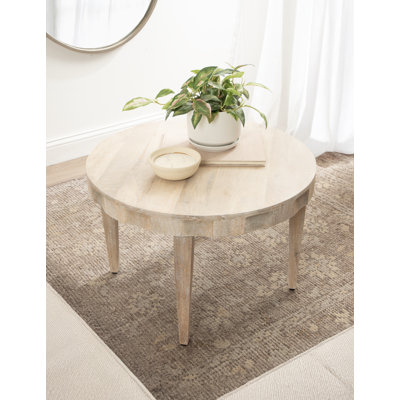 Fairhaven Round Scalloped Mango Wood Coffee Table