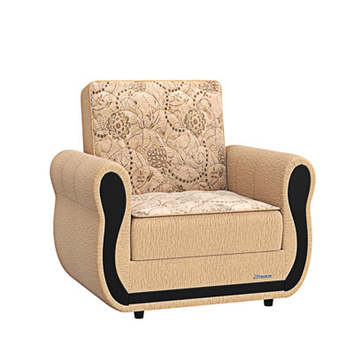 Fauteuil rembourré convertible avec rangement