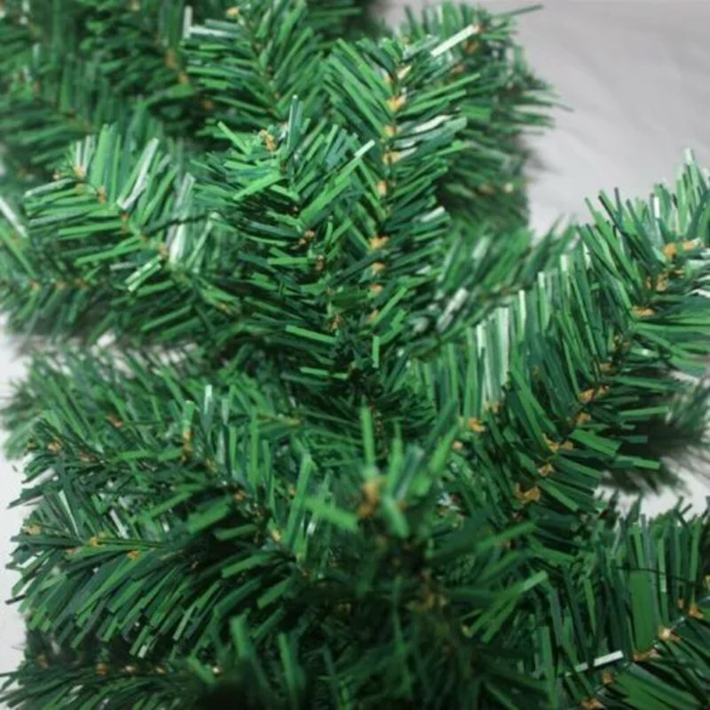 Guirlande de 9 pi avec guirlande de lumières et décorations de Noël pour escalier, Doré / vert