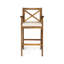 Bois - configuration du dossier croisé splendide, coussins d'eau, 45,54 po de hauteur, assemblage, H, sièges d'extérieur, 2 pièces