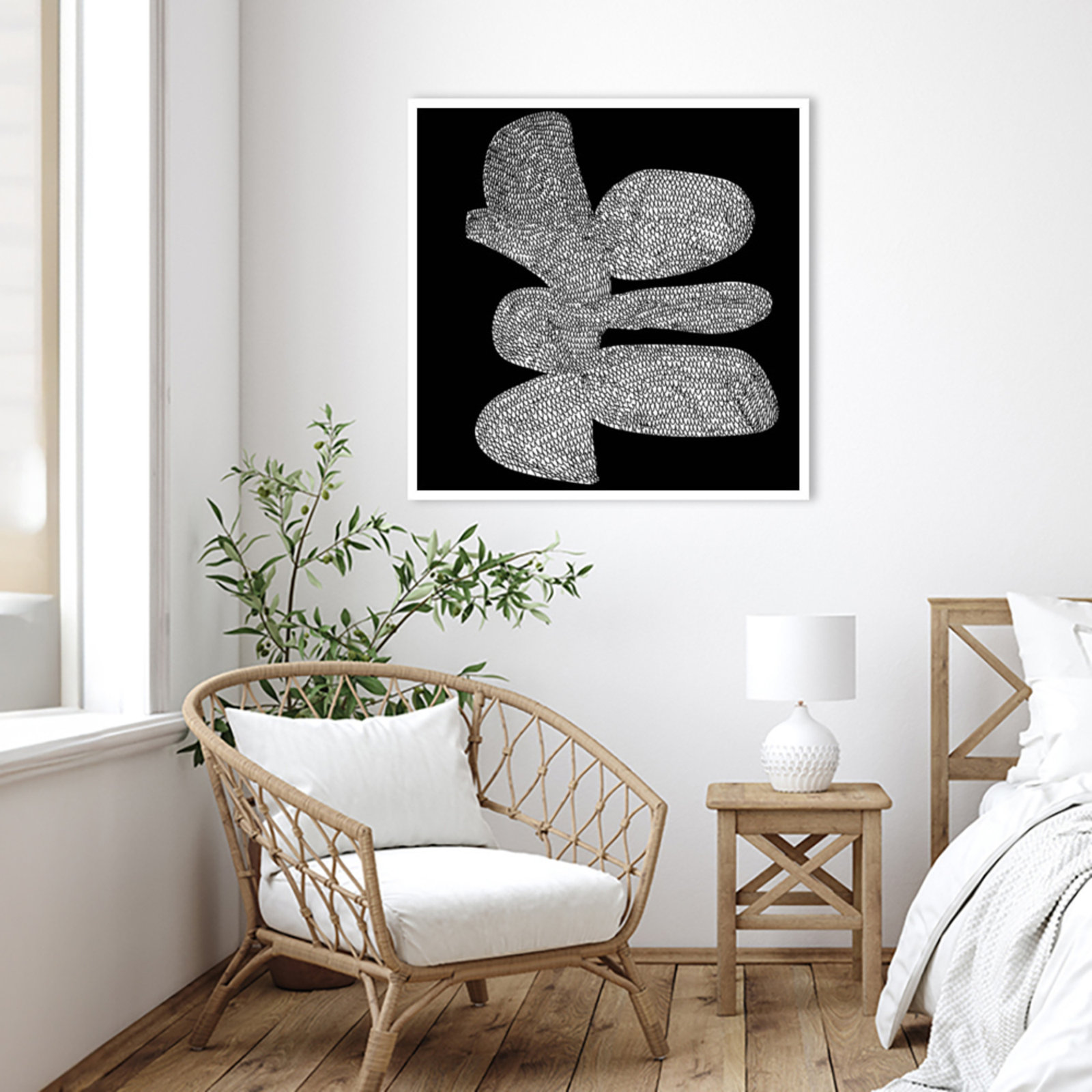 Craft by Dan Hobday, White, 33" H x 33" W