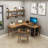 Brown L-Shaped Solid Wood Desks-108124609