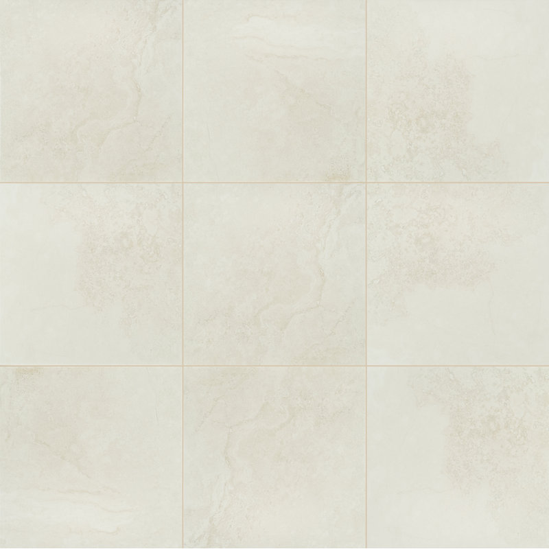 Carreau de sol et de mur en porcelaine matte mat 20 po x 20 po Central, Calcite crème