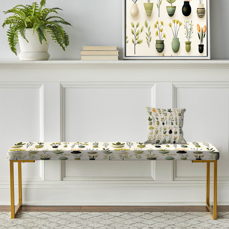 Minimalist Garden - Banc rembourré or botanique