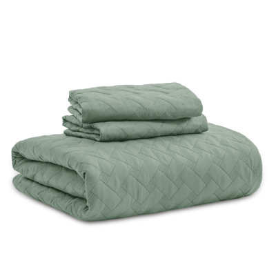 Best Seller Quilted Blanket - Textured Weave Pattern, Airy Lightweight Bed Covering