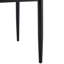 Ensemble table et chaises. Table ronde moderne en verre : 99 cm de diamètre, piètement en métal noir en forme de X. Accompagnée de 4 chaises de salle à manger marron et noires à motif coquillage. Alliant confort et style.
