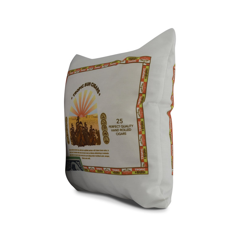 Housse de coussin d'extérieur carré cubique Flare, 18 po x 18 po, Orange