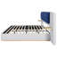 Très grand lit plateforme tapissier avec panneau, cadre de lit plateforme avec coins arrondis doux anti-collision, stable et solide, aucun sommier tapissier requis, assemblage facile, gris-286410205