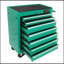 Chariot à outils multifonctionnel avec 7 roulettes - Vert