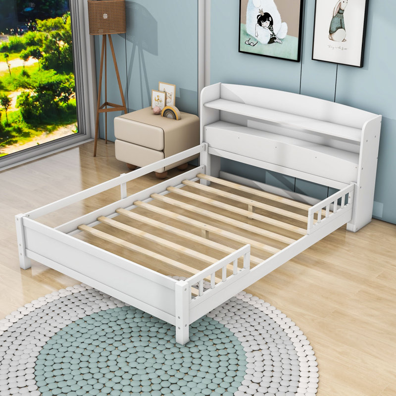 Lit plateforme avec rangement Atherstone, Double, Blanc