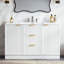 Modern Vanities(Must include both Vanity Cabinet  and Sink) with Storage, White MDF Bathroom Set
