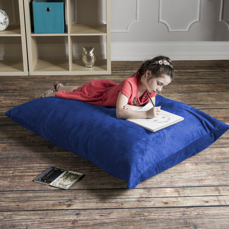 3.5 Foot Pillow Saxx Kids Bean Bag & Giant Floor Pillow, Blueberry