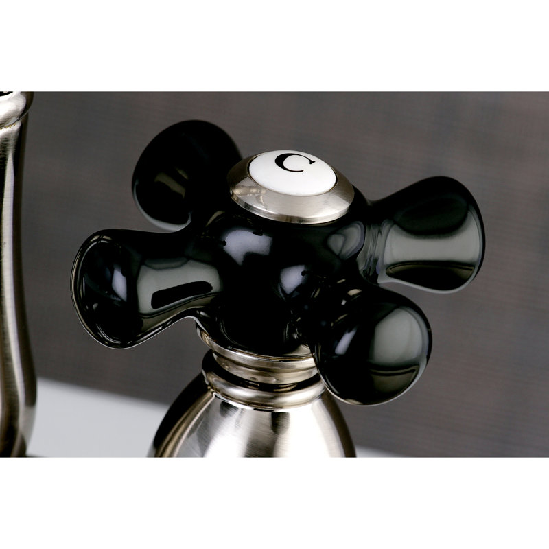 Kingston Brass Duchess Two-Handle 2-Hole Deck Mount Bar Faucet, Brushed Nickel