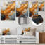 Art mural doré et blanc Geode Lava III - pierre-567965296