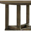 Table de salle à manger en placage de chêne patiné - ronde, 30 po de hauteur, 95 lb de poids, 45 mm d'épaisseur, plateau rond, 95 lb, minimaliste