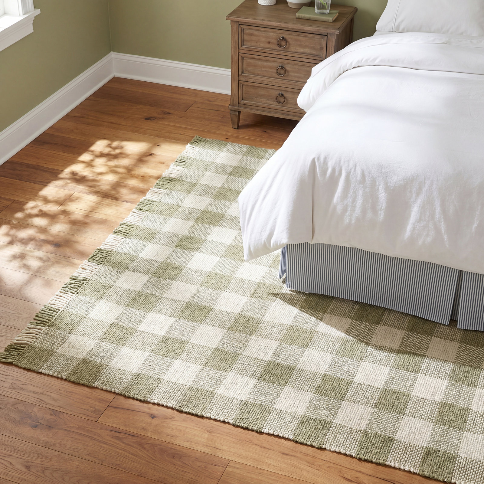 Cosette Hand-Woven Plaid Rug, Rectangle 9' x 12'