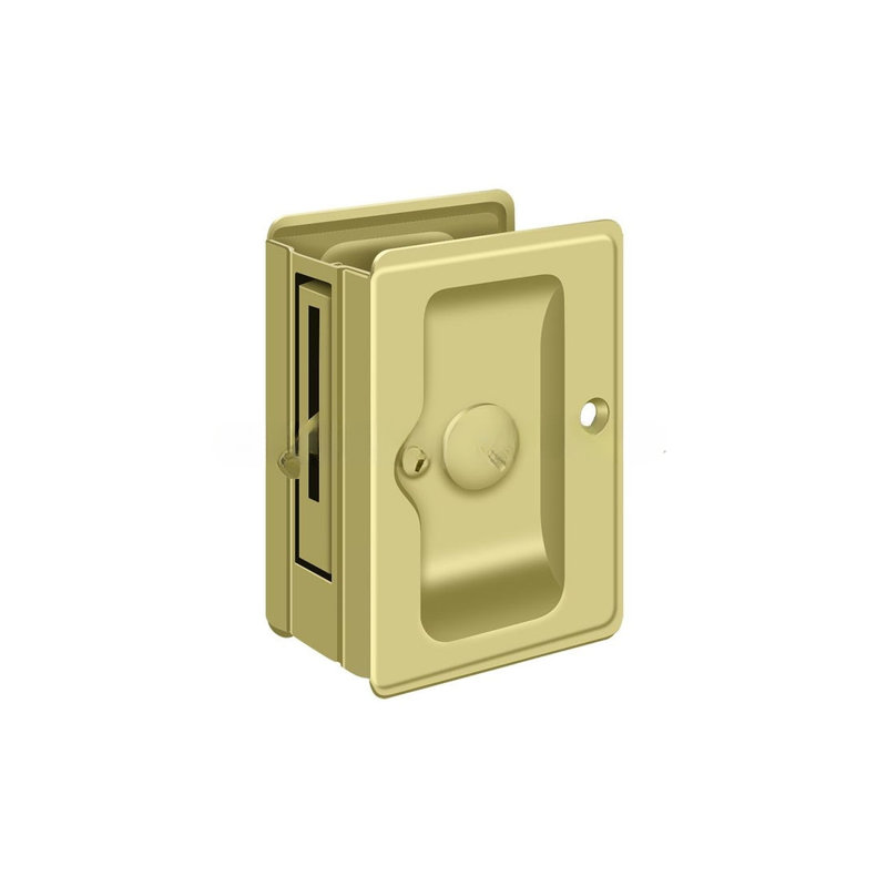 Serrure de poche Deltana SDLA325U3 HD, réglable, intimité 3-1 / 4 "x 2-1 / 4" en laiton poli, Laiton poli