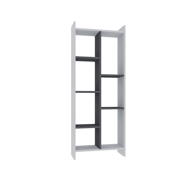 Krista 406.4cm H x 160.53cm W Standard Bookcase, White/Anthracite