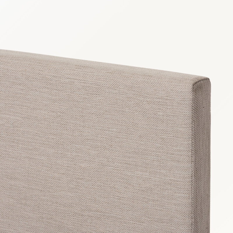 Stanza Upholstered Panel-Stitched Full Size Platform Bed Beige, 33.32'' H X 56.95'' W X 80.27'' L, Full / Double