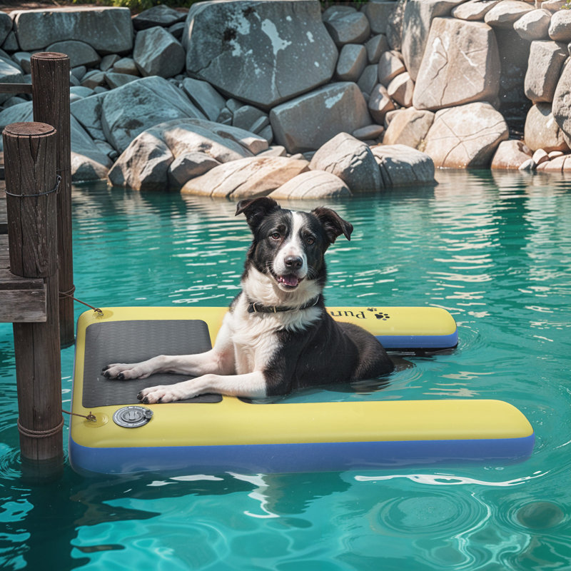  Dog Water Ramp Inflatable Dog Float Floating Ramp Stairs