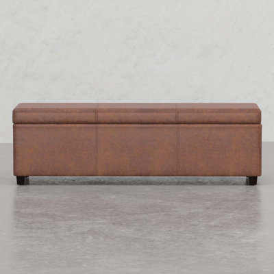 PU Upholstered Storage Ottoman Bench