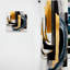 Rideau en velours abstrait Glam Gold and Black Expression II - abstrait-112760895