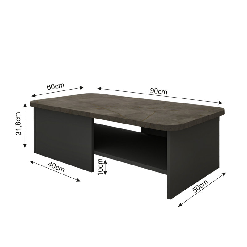 Bonsallo Frame Coffee Table with Storage