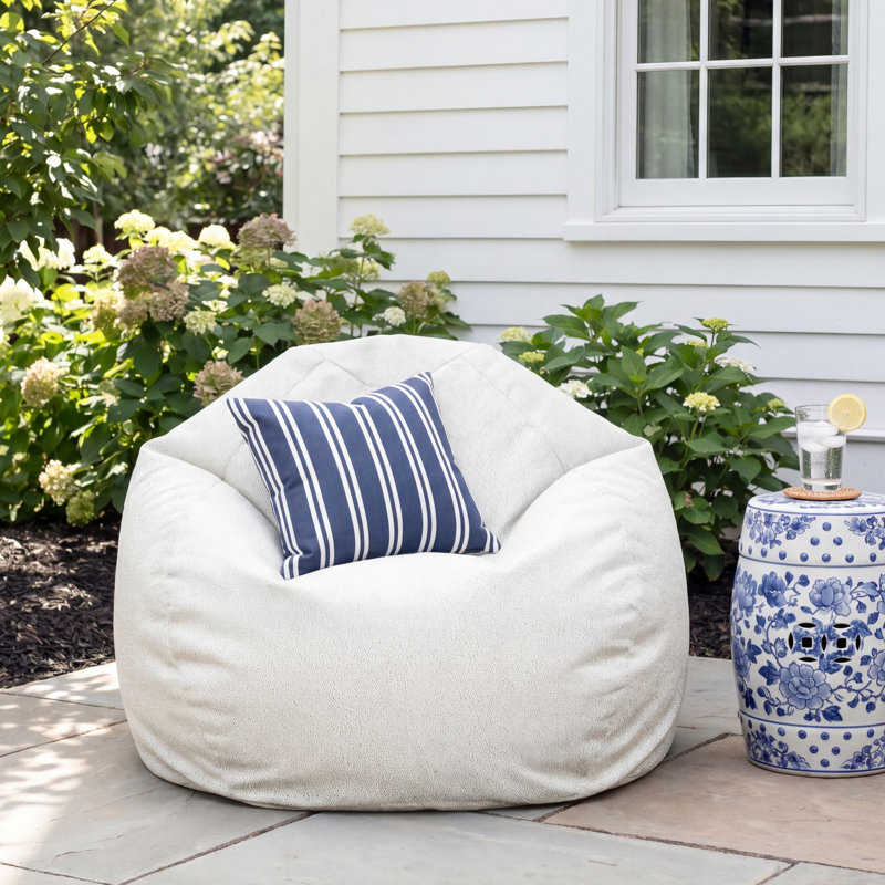 Castine Outdoor Bean Bag, Cream