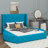 Upholstered Platform Bed Queen Size Storage Velvet Bed With Wingback Headboard-1134827317