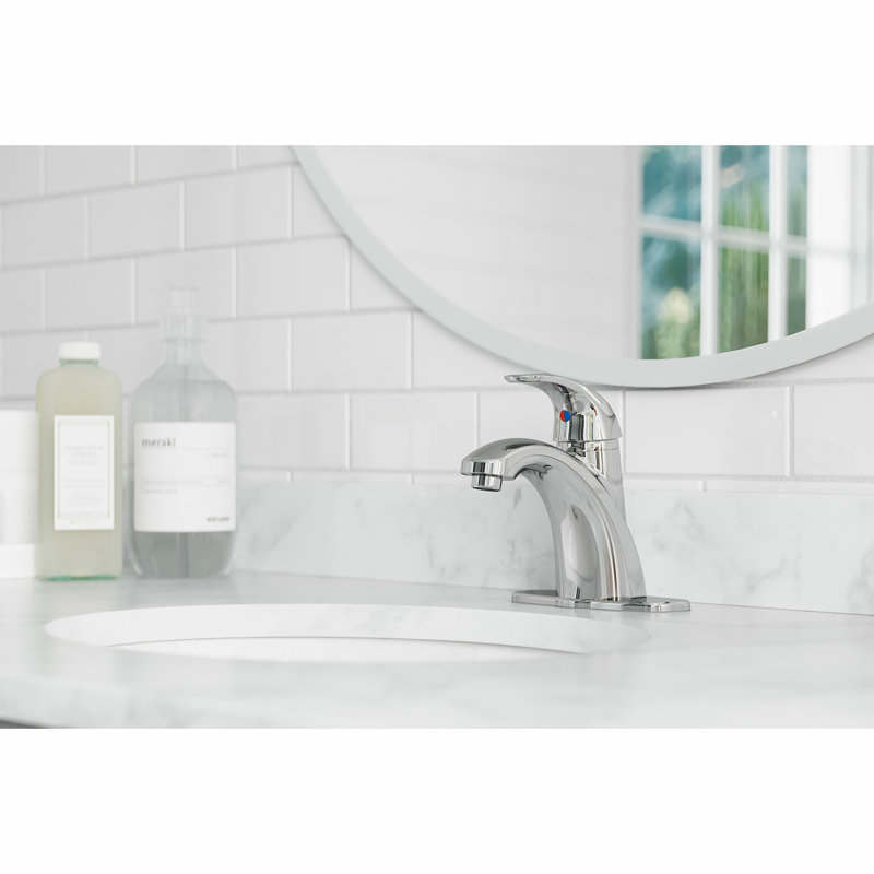 Parisa Single Hole Bathroom Faucet with Drain Assembly, Polished Chrome