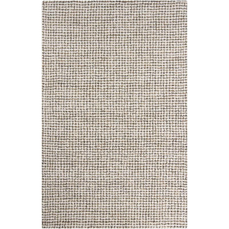 Tapis ivoire, gris et brun Camila, Rectangle de 5 pi x 8 pi, Brun / Ivoire