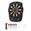 Jeu de fléchettes électronique, cible de 13,5 po avec 43 jeux et plus de 200 variations pour jusqu'à 8 joueurs, 6 fléchettes avec volées et 50 pointes douces, écran de pointage ACL couleur pour les salles de jeux