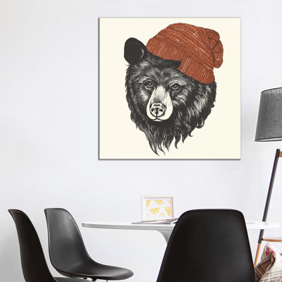 Zissou The Bear by Laura Graves - Wrapped Canvas Print