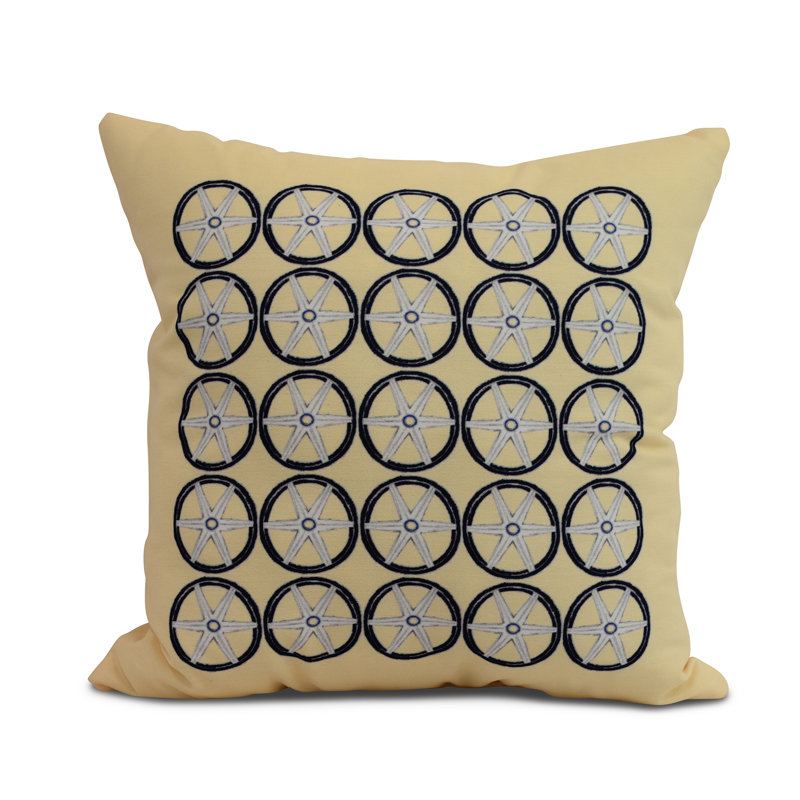 Housse et insert de coussin carré Nantucket, Jaune, 18 po x 18 po