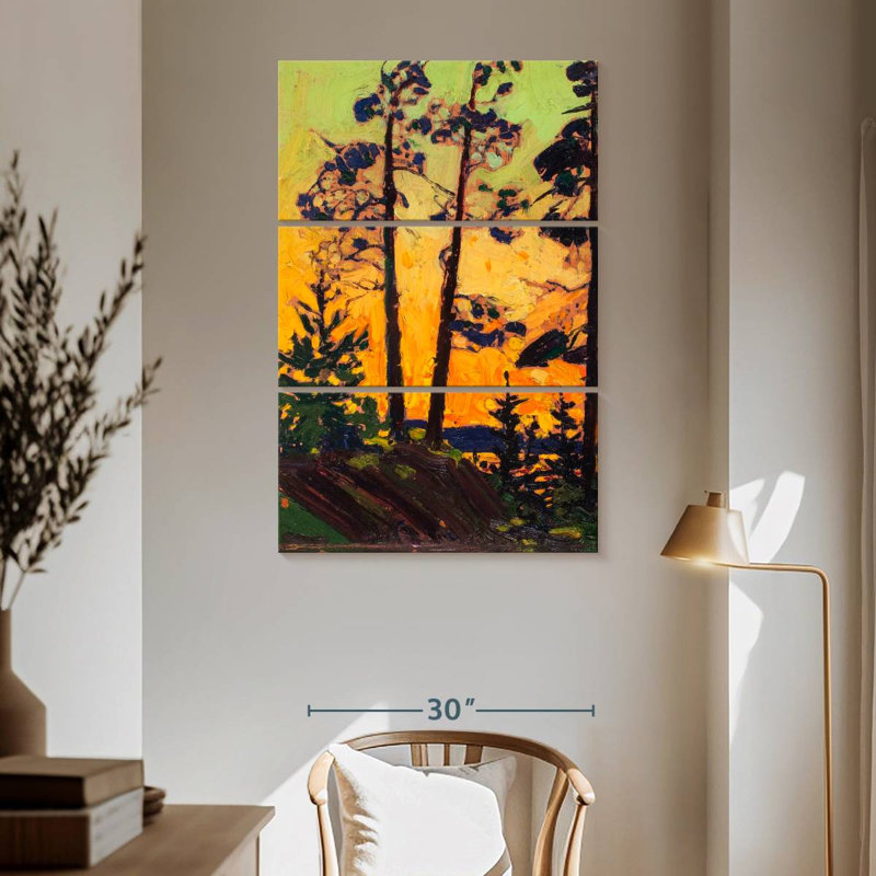 Harnek Pine Trees At Sunset, 65" H x 42" W
