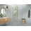 Halo 42 in. x 45 in. x 78 in. 90-degree Fully Frameless Glass Hinged Shower Enclosure