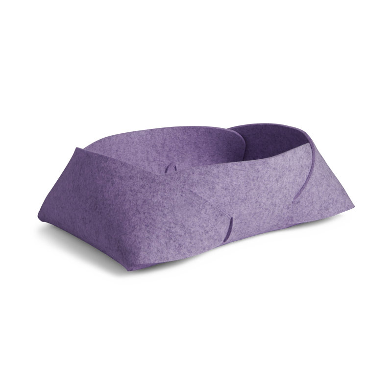 Panier en feutre double, Lilas, H 6 po x l 13 po x P 10 po