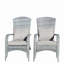 Chaise de patio avec coussins (coussin gris)