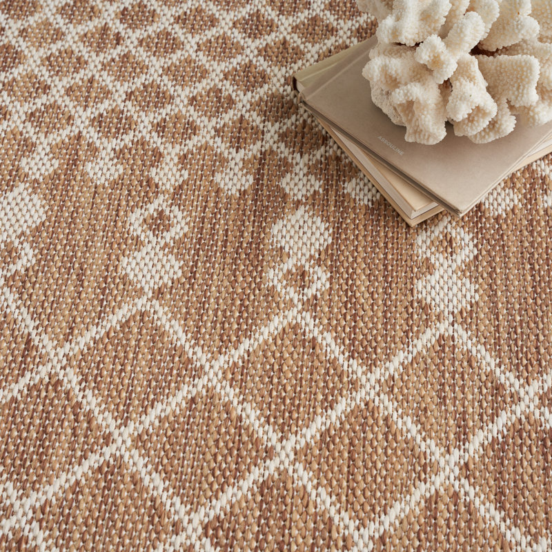 Robbs Rectangle Indoor/Outdoor Area Rug, Rectangle 8' x 10', Jute