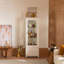 Vitrine de 71 po de hauteur avec porte en verre rembourrée simple, armoire à vin, armoire à vin avec plafonnier à DEL réglable de 5 couleurs pour le salon, la maison, le bar, le studio ou l'espace de travail